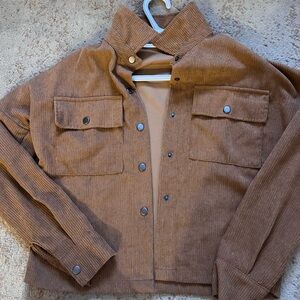 SHEIN Women’s Tan Corduroy Shirt Jacket
